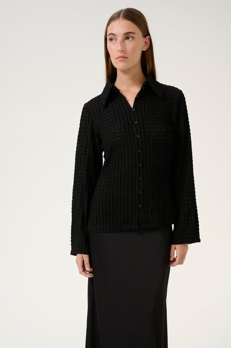 Langarm-Bluse Regular fit Meteorite black - Image 3