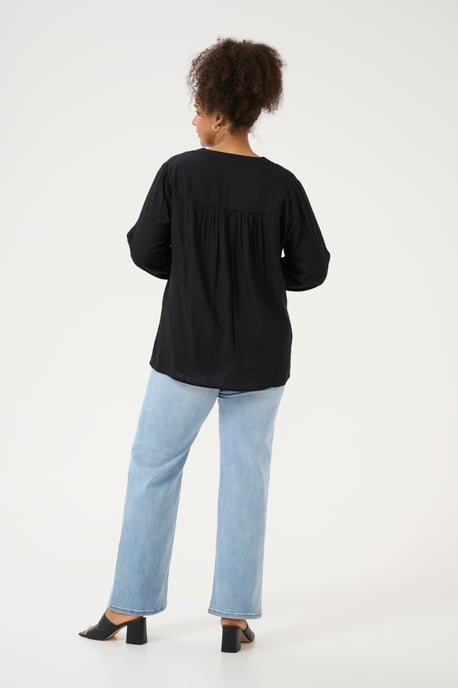 Langarm-Bluse Regular fit Black - Image 3