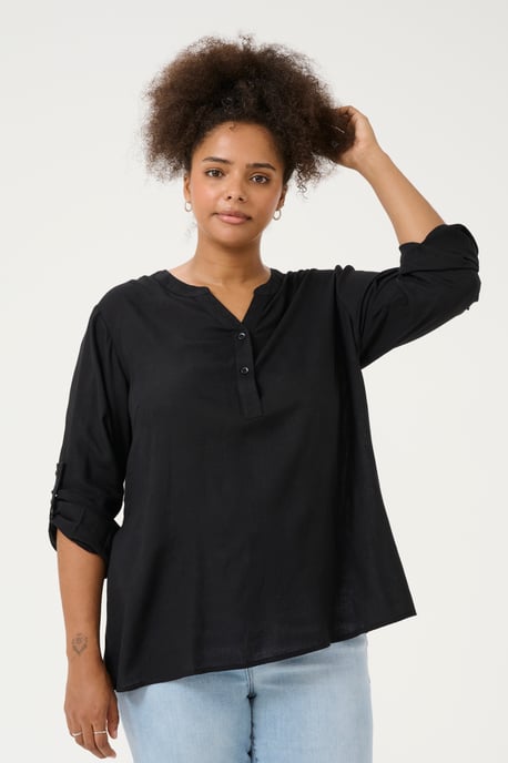 Langarm-Bluse Regular fit Black - Image 5
