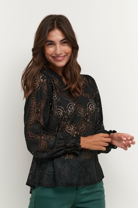 Langarm-Bluse Relaxed fit Blac - Image 3