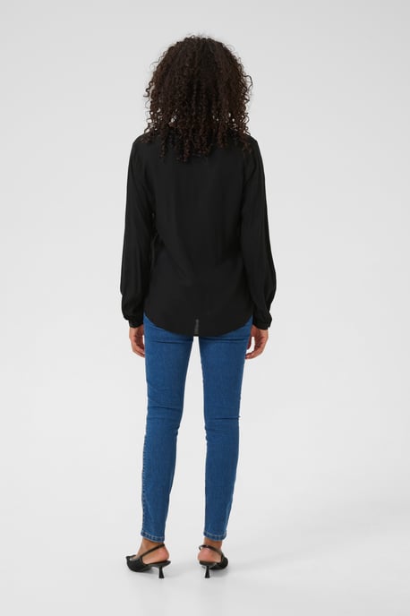 Langarm-Bluse Regular fit Black - Image 5