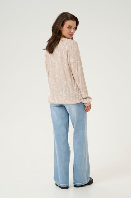 Langarm-Bluse Regular fit Feather Gray,Chalk Print grey white - Image 2