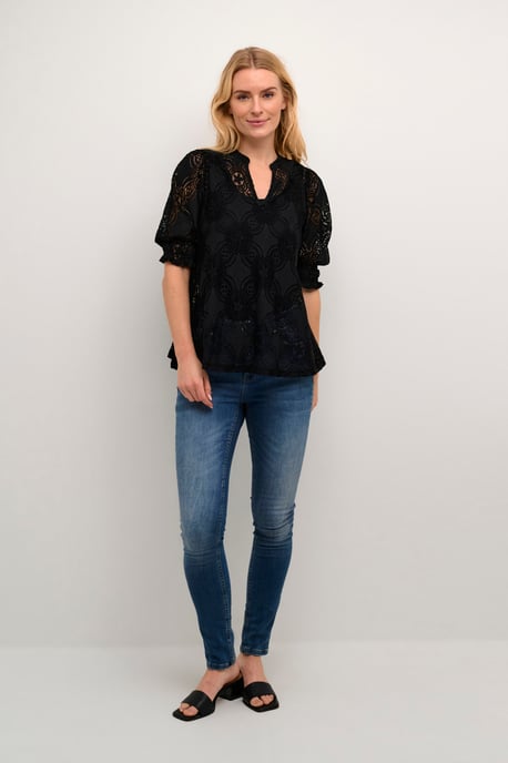 Langarm-Bluse Relaxed fit Blac - Image 2
