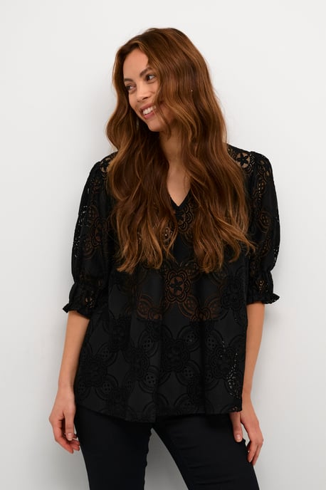 Langarm-Bluse Relaxed fit Blac - Image 3
