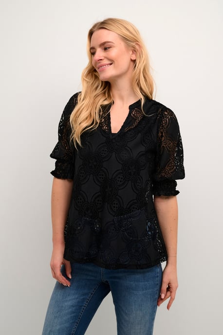 Langarm-Bluse Relaxed fit Blac - Image 4