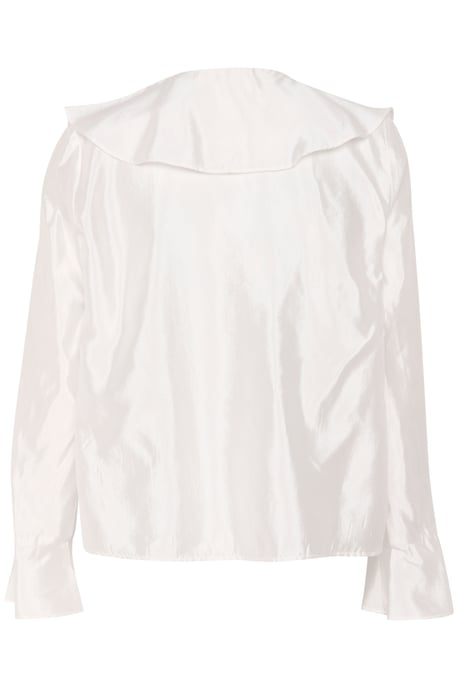Langarm-Bluse Lockere Passform Whisper White - Image 5
