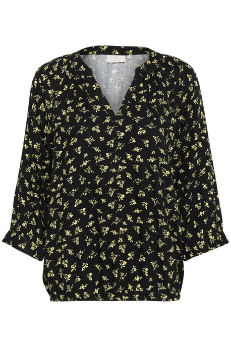 Langarm-Bluse Loose fit Black/Green Lettuce Ditzy black green - Image 5