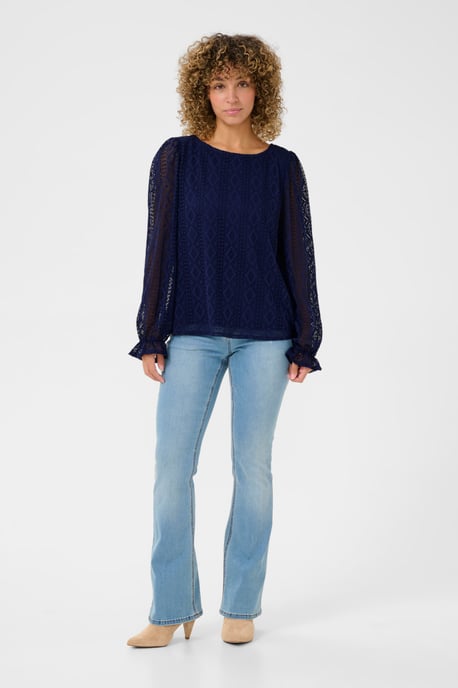 Langarm-Bluse Regular fit Ocean Cavern dark blue - Image 1