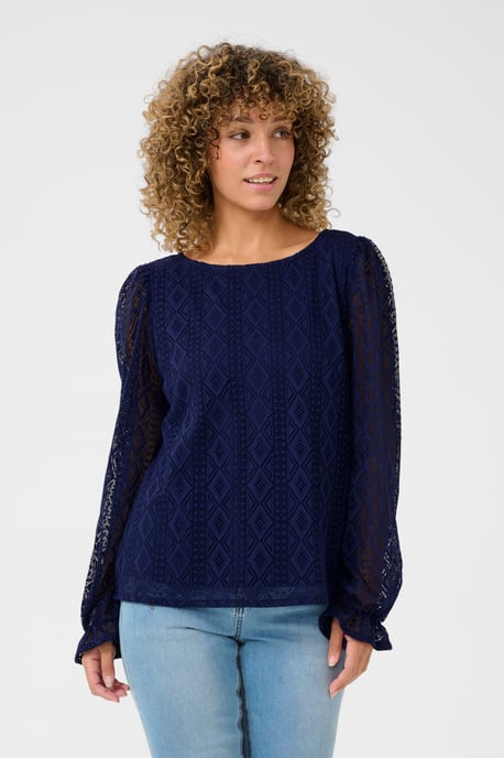 Langarm-Bluse Regular fit Ocean Cavern dark blue - Image 3