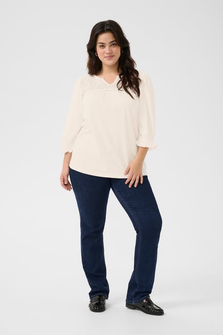 Langarm-Bluse Regular fit Chalk white - Image 1