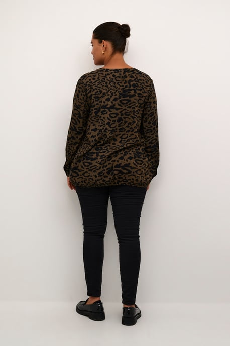 Langarm-Bluse Regular fit Major Brown_Black Leopard - Image 2