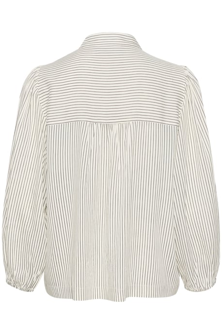 Langarm-Bluse Regular fit Turtledove/Black Stripe white black - Image 5