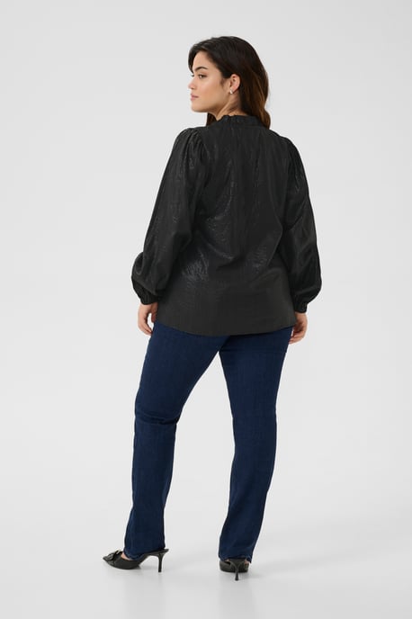 Langarm-Bluse Regular fit Black - Image 2
