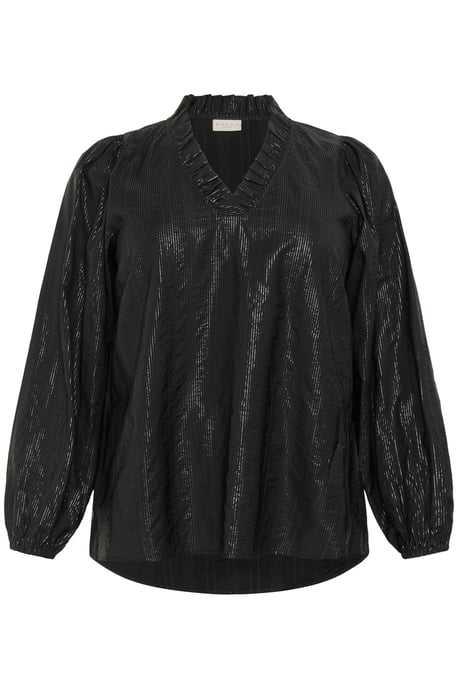 Langarm-Bluse Regular fit Black - Image 4