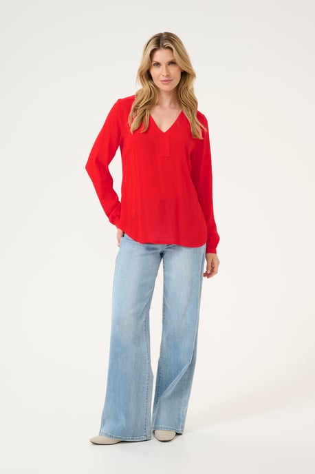 Langarm-Bluse Regular fit Fiery Red - Image 2