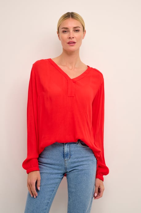 Langarm-Bluse Regular fit Fiery Red - Image 3