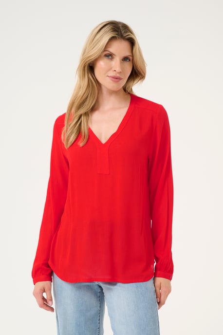 Langarm-Bluse Regular fit Fiery Red - Image 4