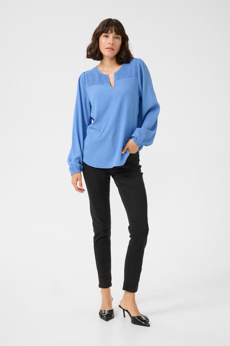 Langarm-Bluse Regular fit Ebb and Flow blue - Image 1