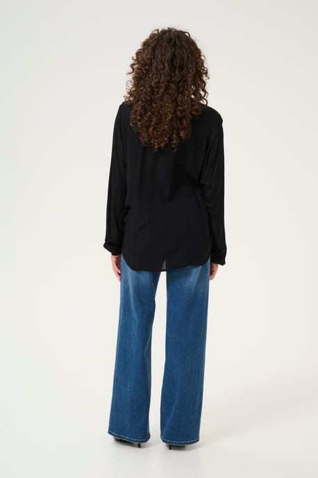 Langarm-Bluse Regular fit Black Deep - Image 2