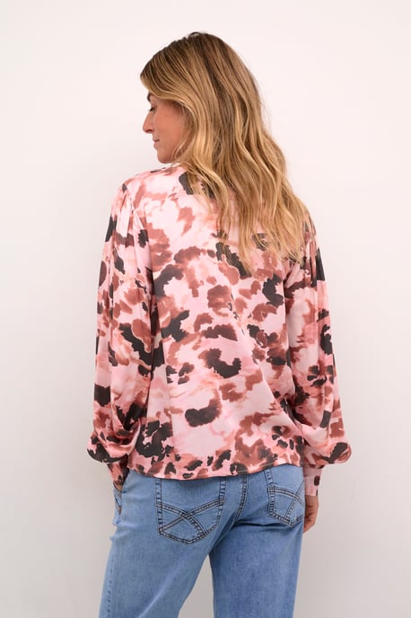 Langarm-Bluse Regular fit Blurred Rose - Image 3