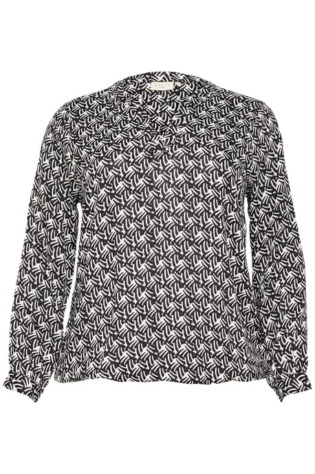 Langarm-Bluse Regular fit Black/Moonstruck Retro Print black darkgrey - Image 4