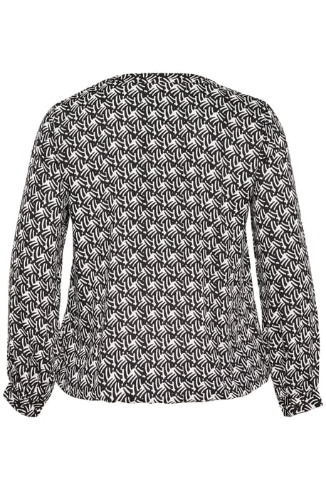 Langarm-Bluse Regular fit Black/Moonstruck Retro Print black darkgrey - Image 5