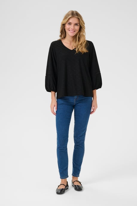 Langarm-Bluse Regular fit Black Deep CC. black - Image 1