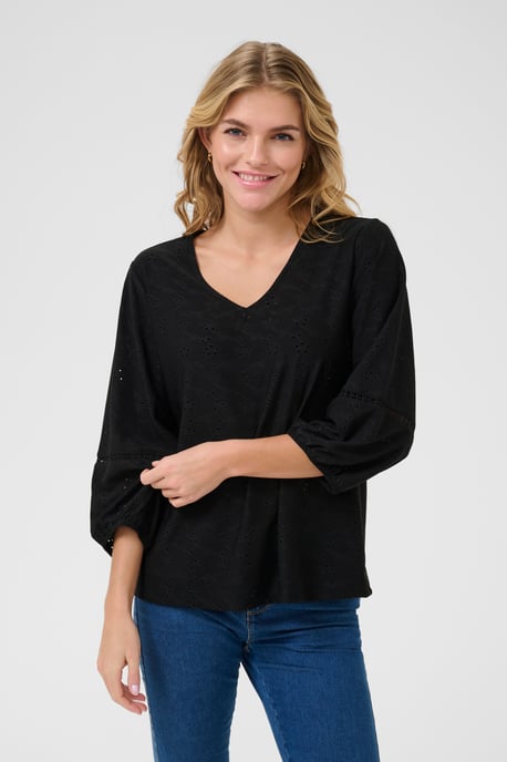 Langarm-Bluse Regular fit Black Deep CC. black - Image 3