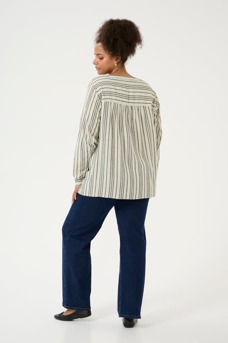 Langarm-Bluse Regular fit Moonstruck / Black Stripe beige - Image 4