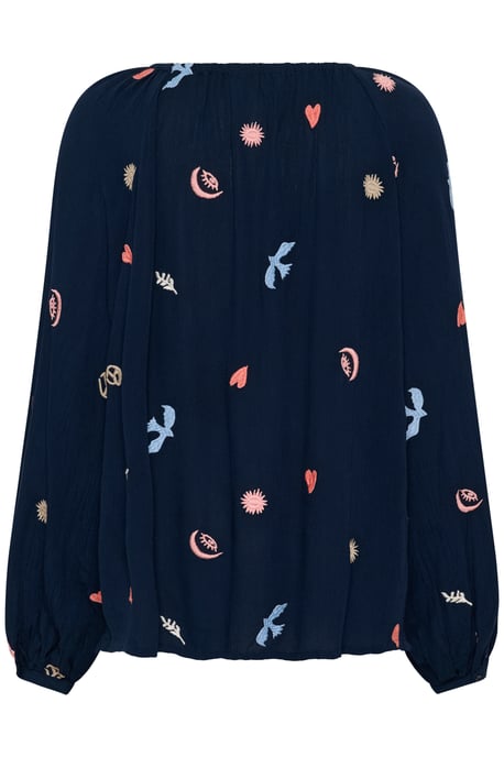 Langarm-Bluse Loose fit Dress blue with mulitcolor emb blue - Image 5