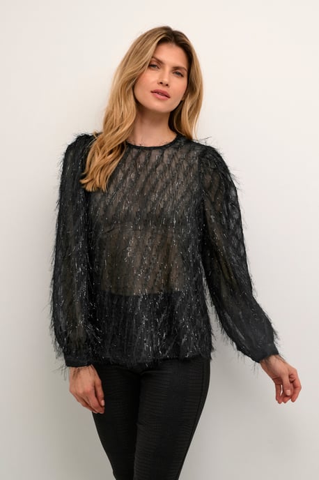 Langarm-Bluse Relaxed fit Blac - Image 3