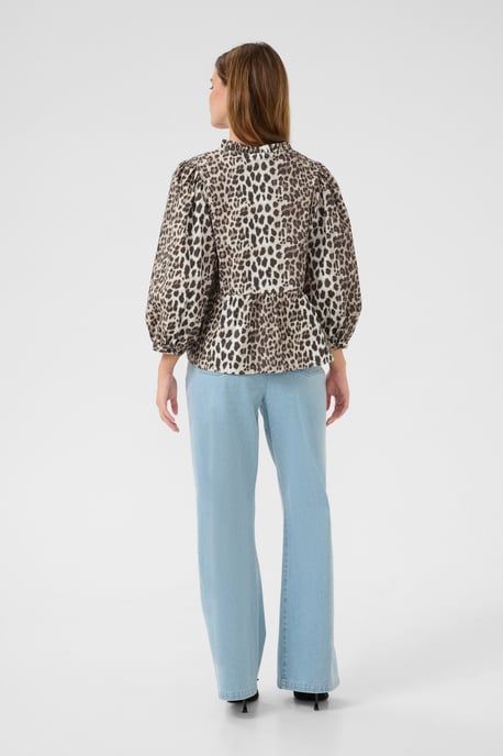 Langarm-Bluse Feminine Ulrike print - Simply taupe grey - Image 2
