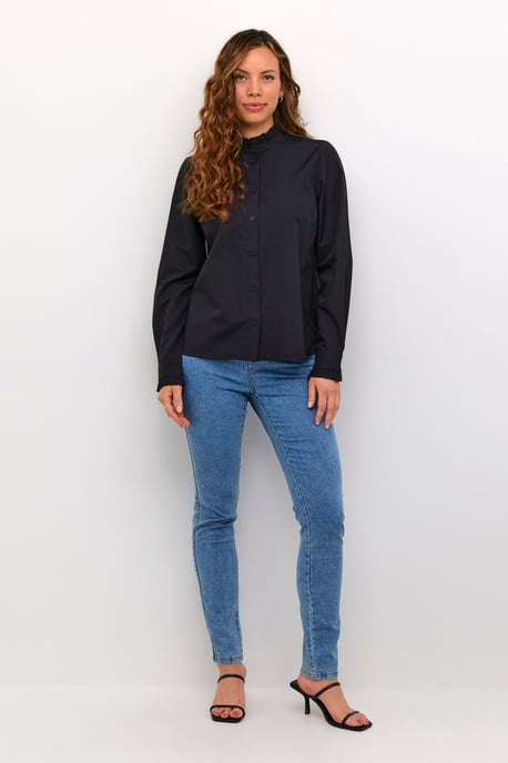 Langarm-Bluse Regular fit Black - Image 1