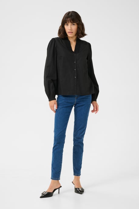 Langarm-Bluse Regular fit Black - Image 2