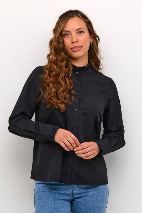 Langarm-Bluse Regular fit Black - Image 4