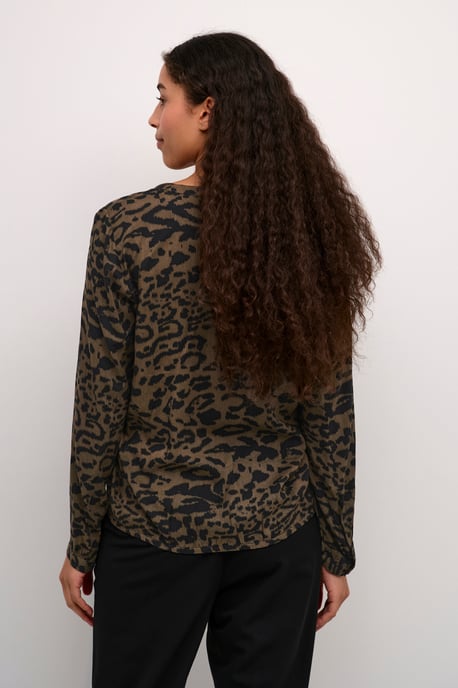 Langarm-Bluse Regular fit Major Brown/Black Leopard - Image 3