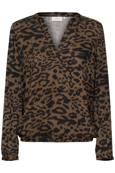 Langarm-Bluse Regular fit Major Brown/Black Leopard - Image 4