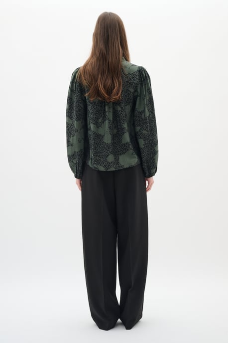 Langarm-Bluse Relaxed fit GraphicFlower Black/AgaveGreen floral - Image 5