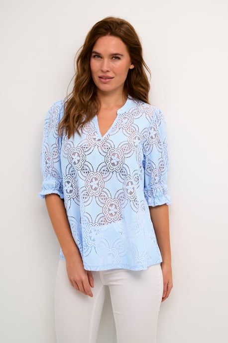 Langarm-Bluse Relaxed fit Cashmere Blue - Image 3