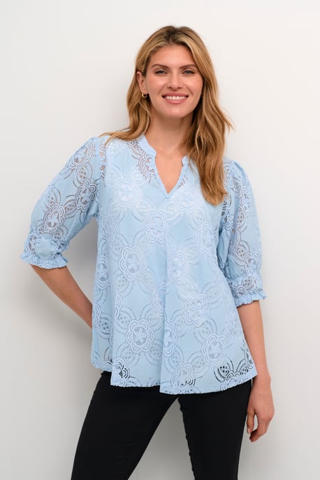 Langarm-Bluse Relaxed fit Cashmere Blue - Image 4