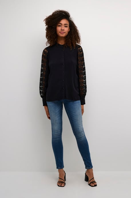 Langarm-Bluse Relaxed fit Blac - Image 2