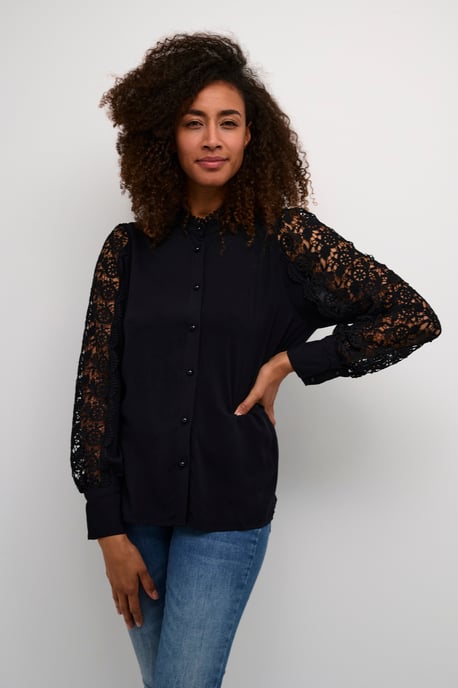 Langarm-Bluse Relaxed fit Blac - Image 4