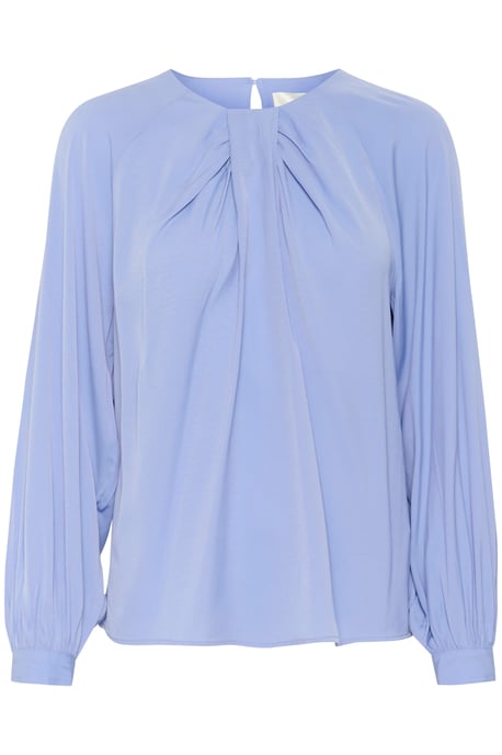 Langarm-Bluse Gerade Passform Cornflower - Image 4