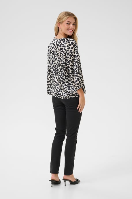 Langarm-Bluse Loose fit Grey Leopard - Image 2