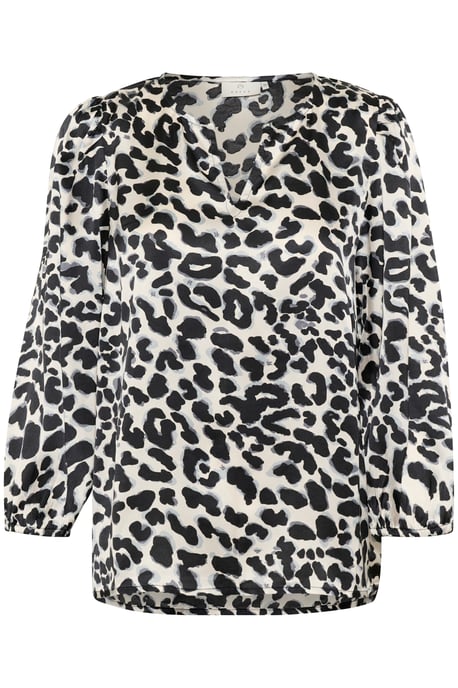 Langarm-Bluse Loose fit Grey Leopard - Image 4