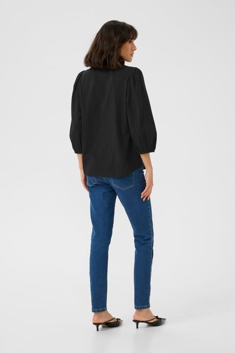 Langarm-Bluse Regular fit Black Deep - Image 2