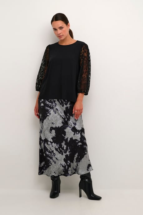 Langarm-Bluse Regular fit Black - Image 1
