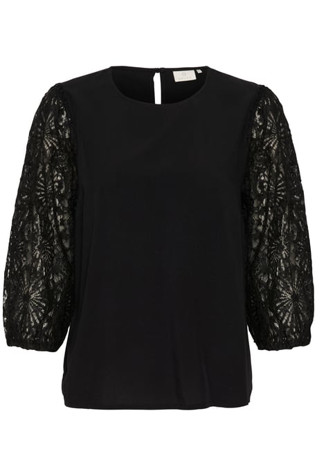 Langarm-Bluse Regular fit Black - Image 4