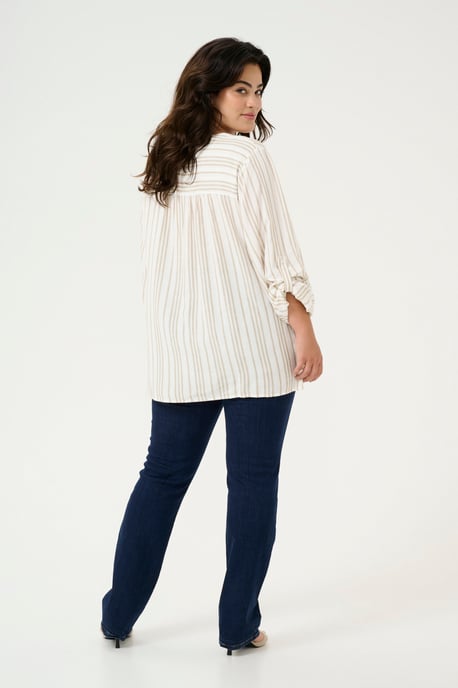 Langarm-Bluse Regular fit Chalk / Chinchilla Stripe - Image 2
