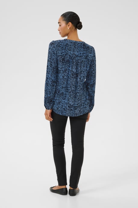 Langarm-Bluse Regular fit Midnight/Blue Graphic Dot - Image 2